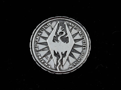{{jewelry_for_geeks}} - {{ GameFanCraft}} Coin Silver Elder Scrolls Septim Coin