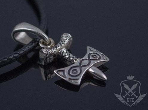 Silver Elder Scrolls Amulet of Talos Hilt Pendant