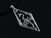 {{jewelry_for_geeks}} - {{ GameFanCraft}} Pendant Silver Imperial Dragon Pendant