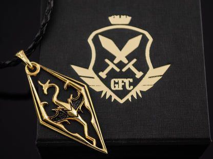 {{jewelry_for_geeks}} - {{ GameFanCraft}} Pendant Brass Imperial Dragon Pendant