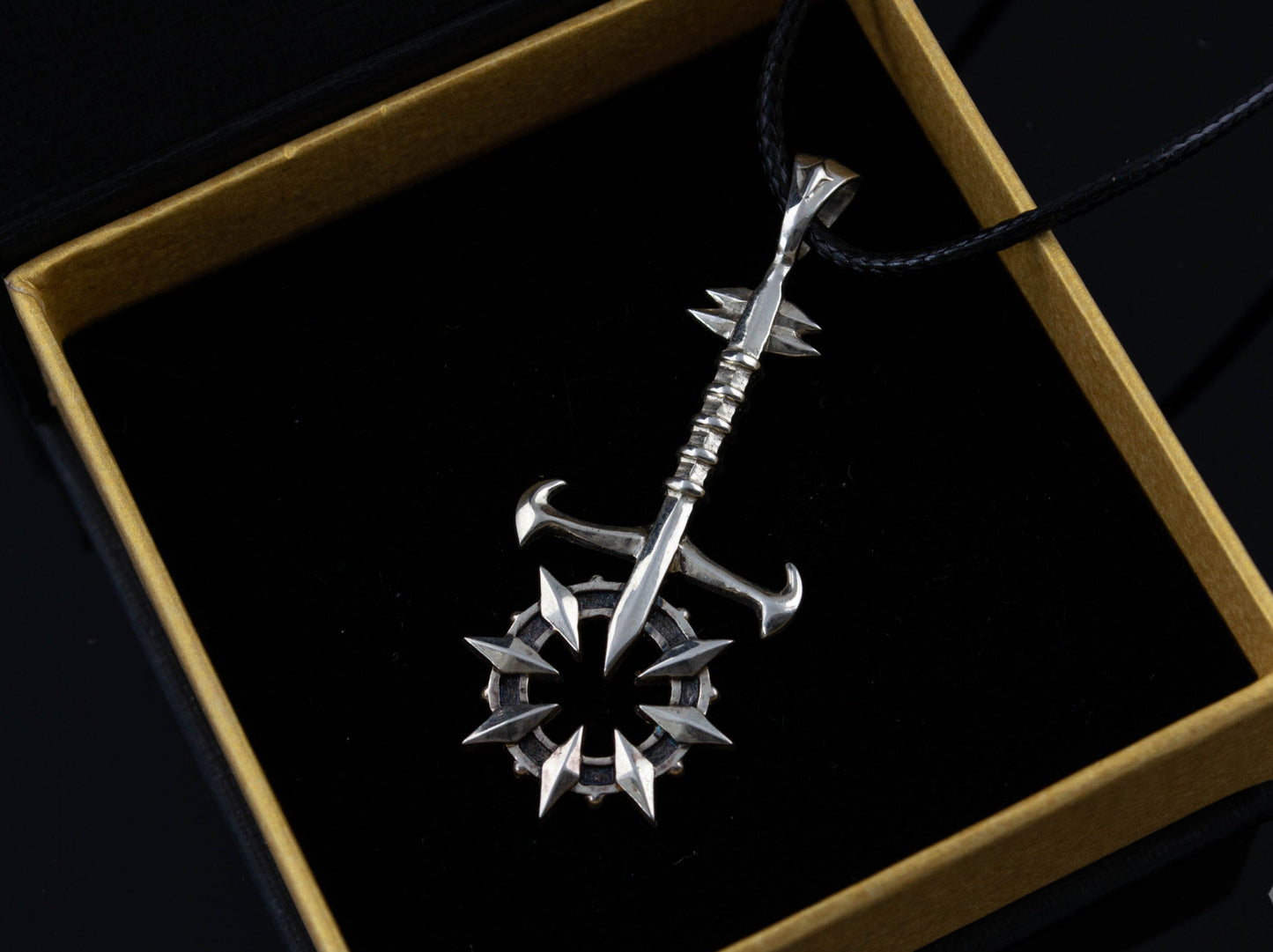 {{jewelry_for_geeks}} - {{ GameFanCraft}} Pendant Brass Sabbat Pendant "Sword of Caine"