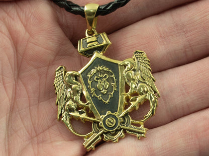 {{jewelry_for_geeks}} - {{ GameFanCraft}} Pendant Silver Alliance Pendant from the World of Warcraft