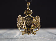 {{jewelry_for_geeks}} - {{ GameFanCraft}} Pendant Brass Alliance Pendant from the World of Warcraft