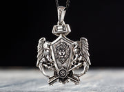 {{jewelry_for_geeks}} - {{ GameFanCraft}} Pendant Silver Alliance Pendant from the World of Warcraft