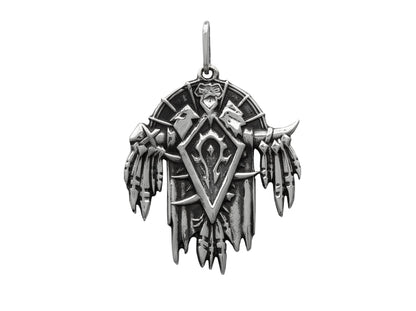 {{jewelry_for_geeks}} - {{ GameFanCraft}} Pendant Silver WoW Horde Pendant