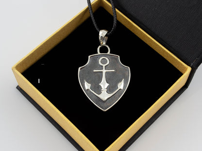 {{jewelry_for_geeks}} - {{ GameFanCraft}} Pendant Silver Jaina Proudmoore Anchor Shield Pendant