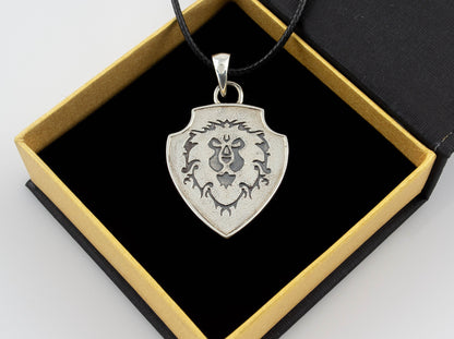 {{jewelry_for_geeks}} - {{ GameFanCraft}} Pendant Silver Jaina Proudmoore Anchor Shield Pendant