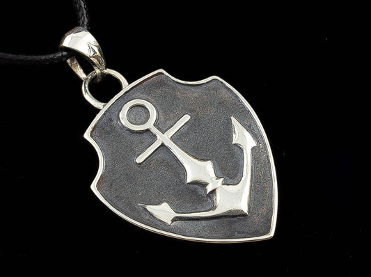 {{jewelry_for_geeks}} - {{ GameFanCraft}} Pendant Silver Jaina Proudmoore Anchor Shield Pendant