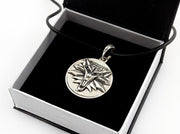 {{jewelry_for_geeks}} - {{ GameFanCraft}} Pendant Silver Witcher Wolf head medallion