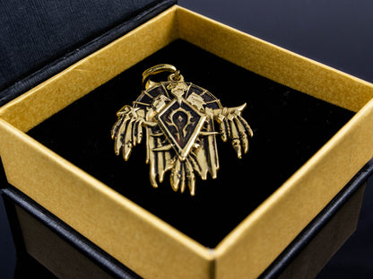 {{jewelry_for_geeks}} - {{ GameFanCraft}} Pendant Brass WoW Horde Pendant