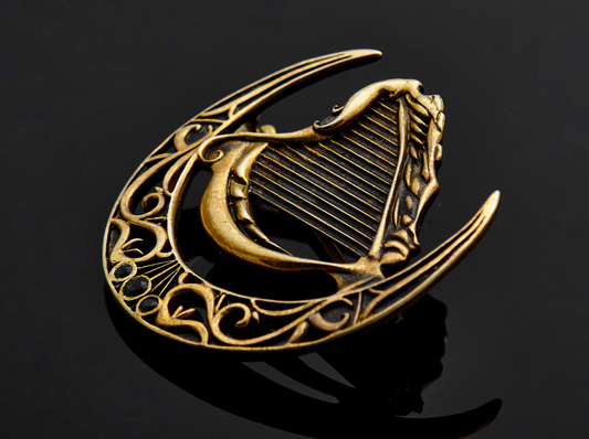 {{jewelry_for_geeks}} - {{ GameFanCraft}} Pin Brass DnD Faerun harpers pin forgotten realms