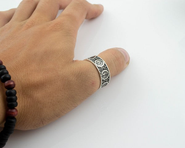 {{jewelry_for_geeks}} - {{ GameFanCraft}} Ring Sterling Silver Daedric Runes Ring