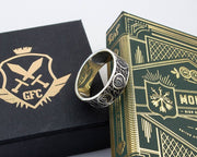 {{jewelry_for_geeks}} - {{ GameFanCraft}} Ring Sterling Silver Daedric Runes Ring