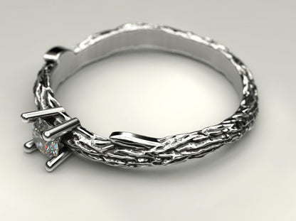 {{jewelry_for_geeks}} - {{ GameFanCraft}} Ring Silver twig ring