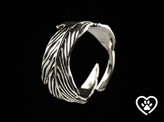 {{jewelry_for_geeks}} - {{ GameFanCraft}} Ring Silver Bird feather ring