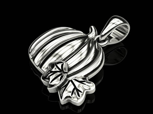 {{jewelry_for_geeks}} - {{ GameFanCraft}} Pendant Silver Halloween Pumpkin Pendant