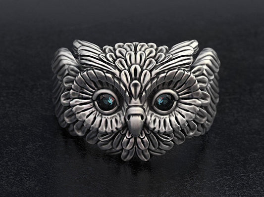{{jewelry_for_geeks}} - {{ GameFanCraft}} Rings Silver Owl ring