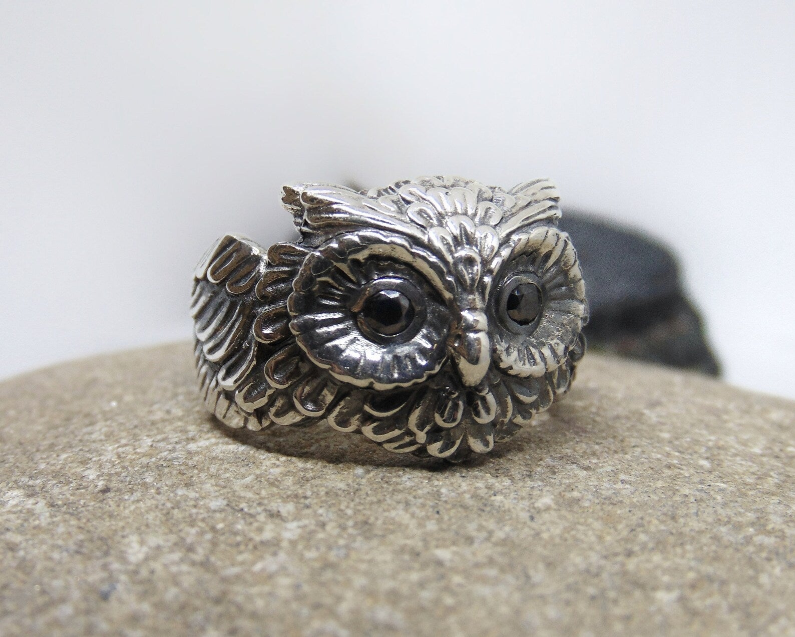 {{jewelry_for_geeks}} - {{ GameFanCraft}} Rings Silver Owl ring