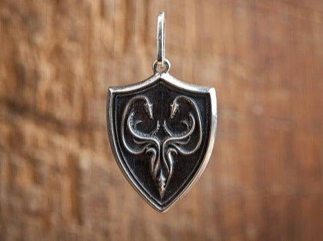 {{jewelry_for_geeks}} - {{ GameFanCraft}} Pendant Brass Greyjoy shield pendant