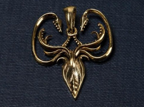 {{jewelry_for_geeks}} - {{ GameFanCraft}} Pendant Brass Greyjoy Kraken Pendant