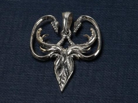 {{jewelry_for_geeks}} - {{ GameFanCraft}} Pendant Silver Greyjoy Kraken Pendant