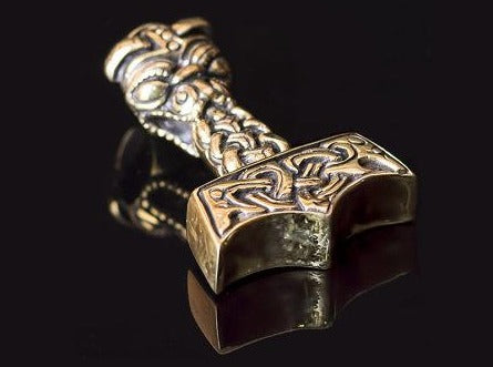 {{jewelry_for_geeks}} - {{ GameFanCraft}} Pendant Brass Viking's Thor's Hammer (Mjolnir) Pendant