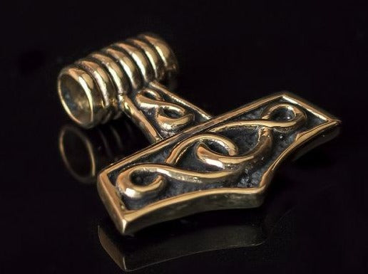{{jewelry_for_geeks}} - {{ GameFanCraft}} Pendant Brass Viking's Thor's Hammer (Mjolnir) Pendant Infinity