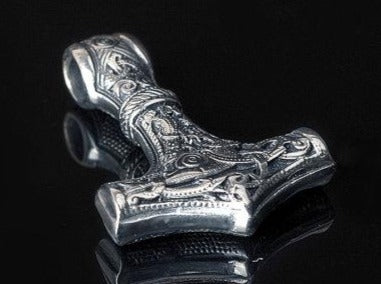 {{jewelry_for_geeks}} - {{ GameFanCraft}} Pendant Silver Viking's Thor's Hammer Pendant Mammen Village
