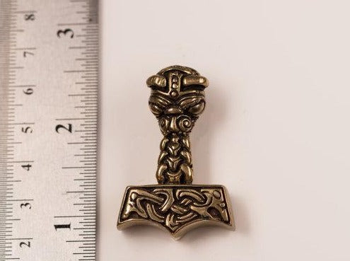 {{jewelry_for_geeks}} - {{ GameFanCraft}} Pendant Brass Viking's Thor's Hammer (Mjolnir) Pendant