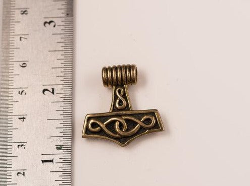 {{jewelry_for_geeks}} - {{ GameFanCraft}} Pendant Brass Viking's Thor's Hammer (Mjolnir) Pendant Infinity