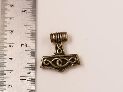 {{jewelry_for_geeks}} - {{ GameFanCraft}} Pendant Brass Viking's Thor's Hammer (Mjolnir) Pendant Infinity