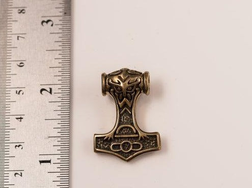 {{jewelry_for_geeks}} - {{ GameFanCraft}} Pendant Brass Viking's Thor's Hammer (Mjolnir) Pendant