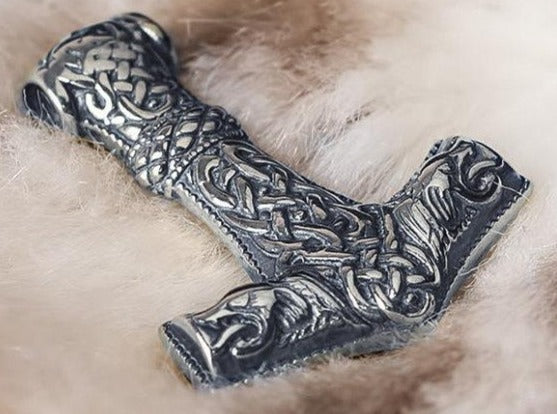 {{jewelry_for_geeks}} - {{ GameFanCraft}} Pendant Brass Thor's Hammer (Mjolnir) Pendant