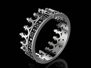 {{jewelry_for_geeks}} - {{ GameFanCraft}} Ring Silver Heraldic Crown Ring