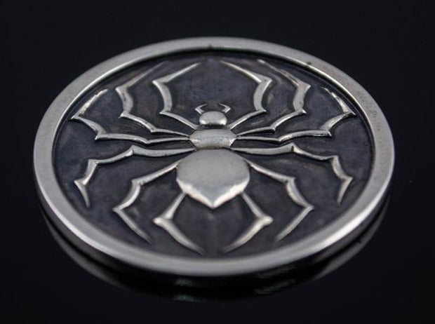 {{jewelry_for_geeks}} - {{ GameFanCraft}} Coin Silver two-sided anime spider coin