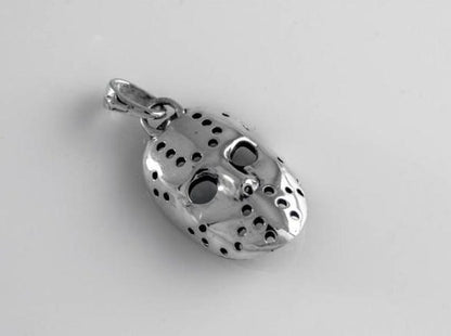 {{jewelry_for_geeks}} - {{ GameFanCraft}} Pendant Silver Jason Voorhees mask pendant