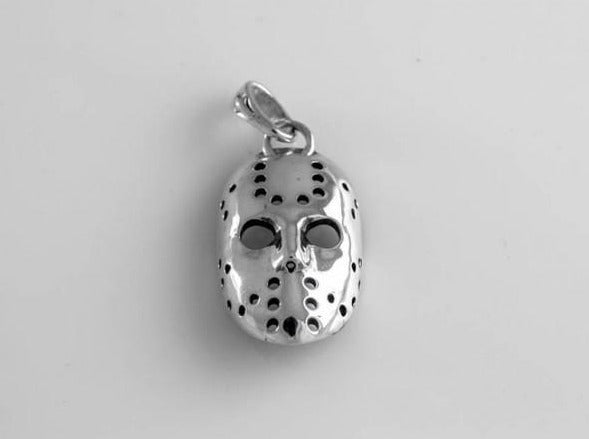 {{jewelry_for_geeks}} - {{ GameFanCraft}} Pendant Silver Jason Voorhees mask pendant