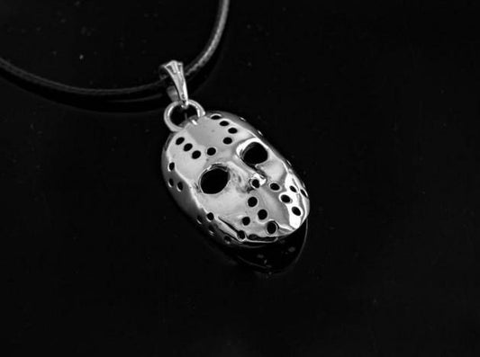 {{jewelry_for_geeks}} - {{ GameFanCraft}} Pendant Silver Jason Voorhees mask pendant