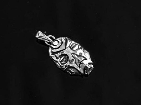 {{jewelry_for_geeks}} - {{ GameFanCraft}} Pendant Silver Dragon Priest mask pendant