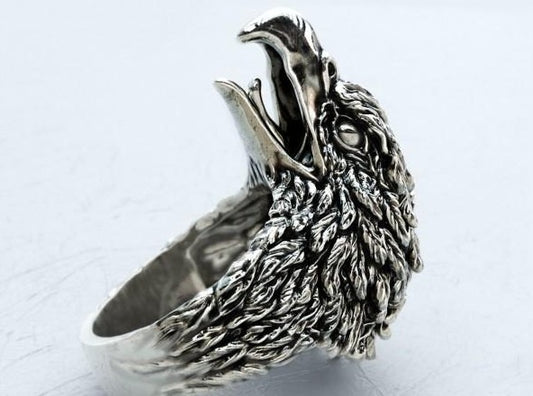 {{jewelry_for_geeks}} - {{ GameFanCraft}} Ring Silver Eagle Head Ring
