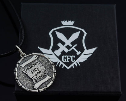 {{jewelry_for_geeks}} - {{ GameFanCraft}} Set Sterling Silver Targaryen Dragon Jewelry Gift Set
