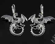 {{jewelry_for_geeks}} - {{ GameFanCraft}} Set Sterling Silver Targaryen Dragon Jewelry Gift Set