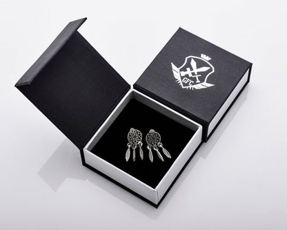{{jewelry_for_geeks}} - {{ GameFanCraft}} Earrings Silver Dreamcatcher Earrings
