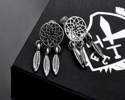 {{jewelry_for_geeks}} - {{ GameFanCraft}} Earrings Silver Dreamcatcher Earrings
