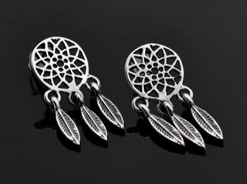{{jewelry_for_geeks}} - {{ GameFanCraft}} Earrings Silver Dreamcatcher Earrings