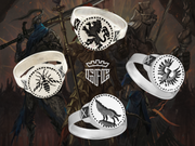 {{jewelry_for_geeks}} - {{ GameFanCraft}} Jewelry Sets Dark Souls Knights of Gwyn Silver Rings Set