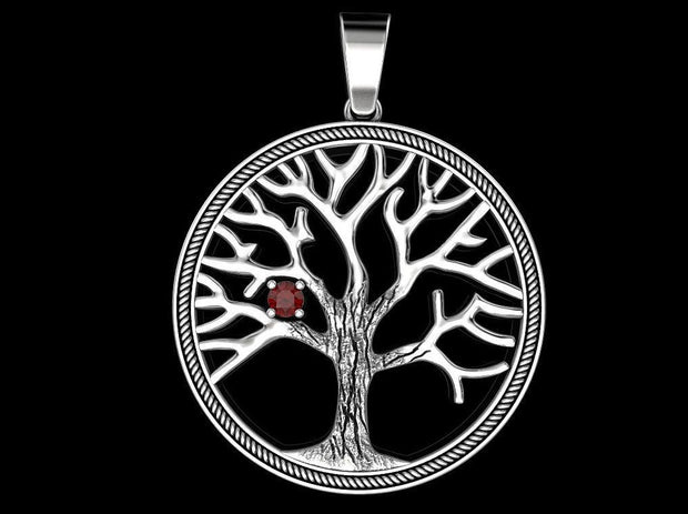 {{jewelry_for_geeks}} - {{ GameFanCraft}} Pendant Silver Vikings Yggdrasil Tree Pendant