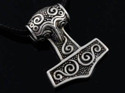 {{jewelry_for_geeks}} - {{ GameFanCraft}} Pendant Silver Viking's Thor's Hammer (Mjolnir) Pendant