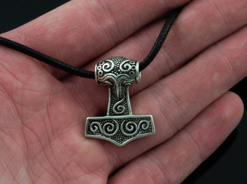 {{jewelry_for_geeks}} - {{ GameFanCraft}} Pendant Brass Viking's Thor's Hammer (Mjolnir) Pendant